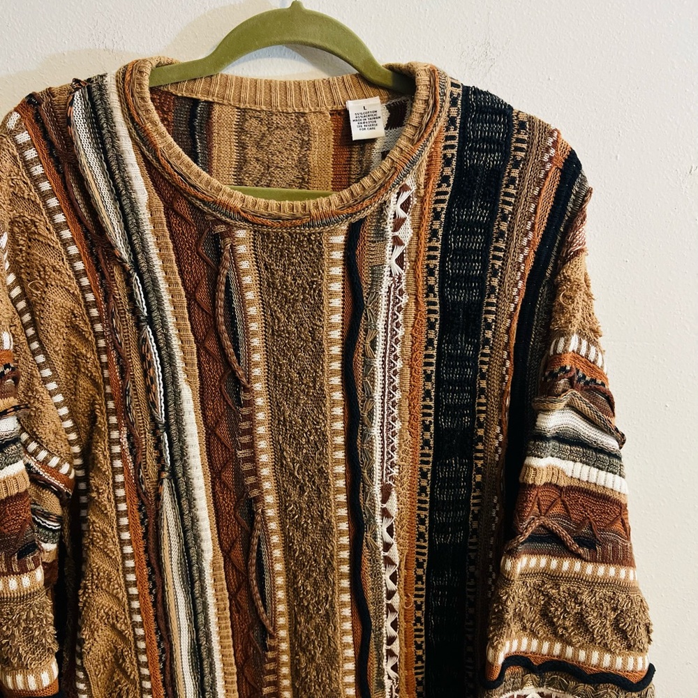 Men’s Vintage Bachrach 3D Coogi Style Sweater - Picture 2 of 7